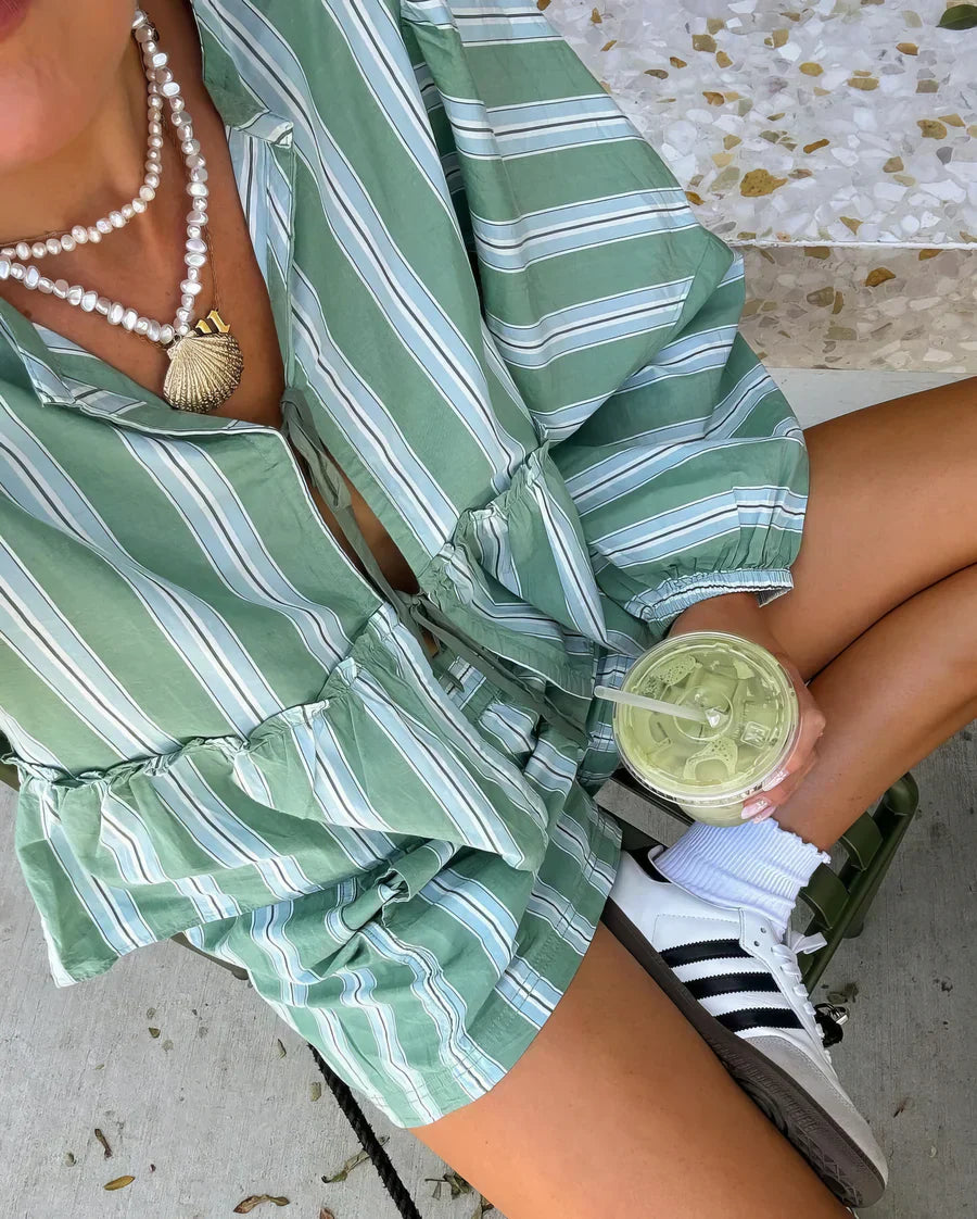 GRAŻYNA | SOMMERLICHES GESTREIFTES SET